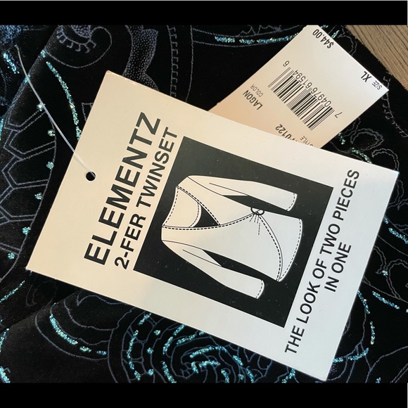 🆕 Elementz dressy top, XL, NWT - Picture 9 of 9